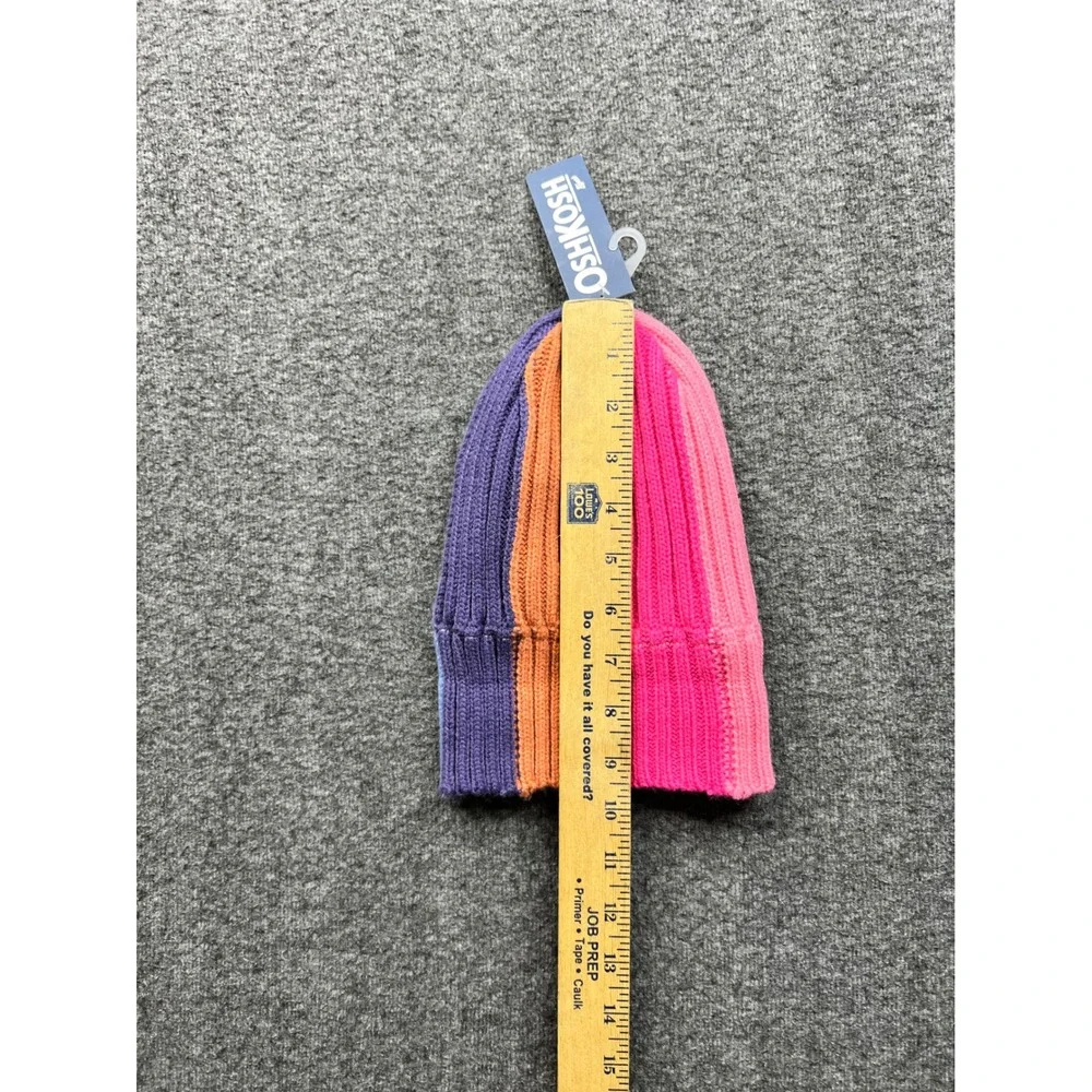 OshKosh Beanie Toddler 2T/4T Multi-Color Ribbed Fleece Lined Winter Hat